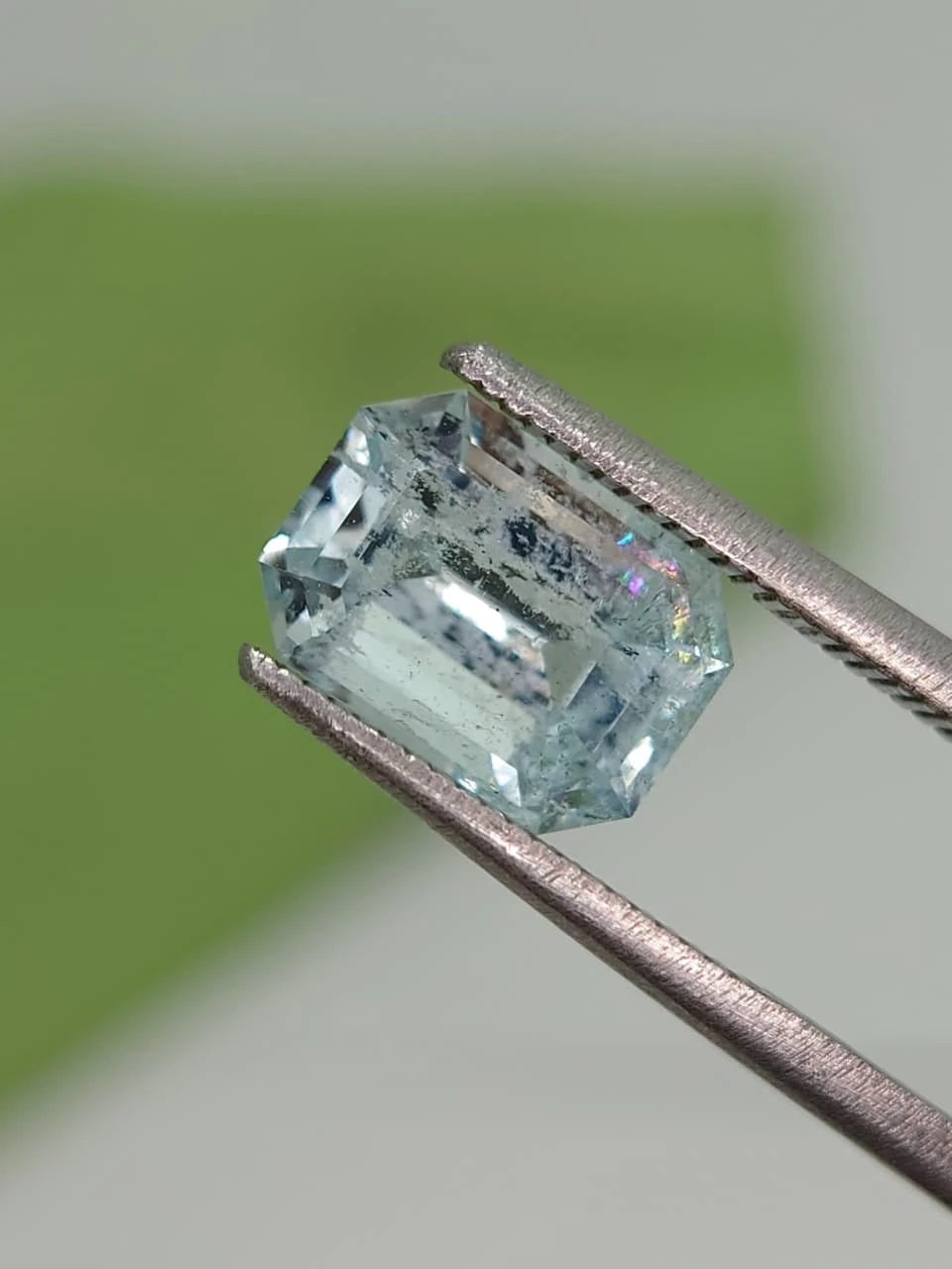 2.1ct Natural Emerald Faceted Aquamarrine from Pakistan — view 4